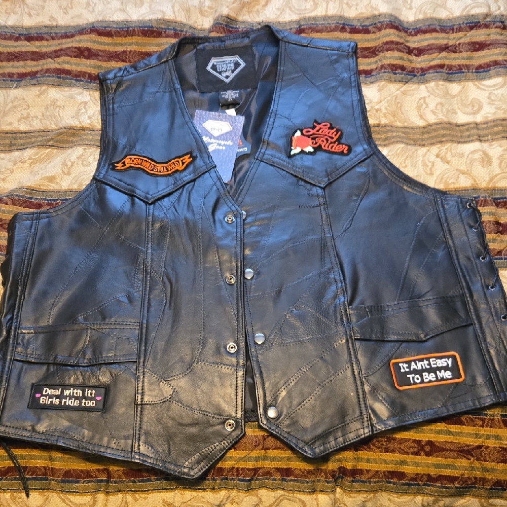 Diamond Supply Co. Black Leather Vest
